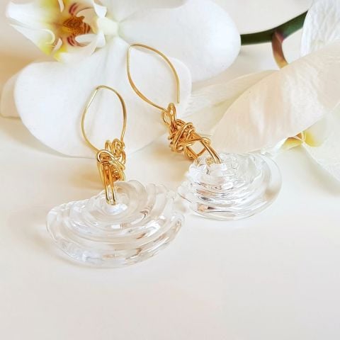 Transparent Wave Earrings