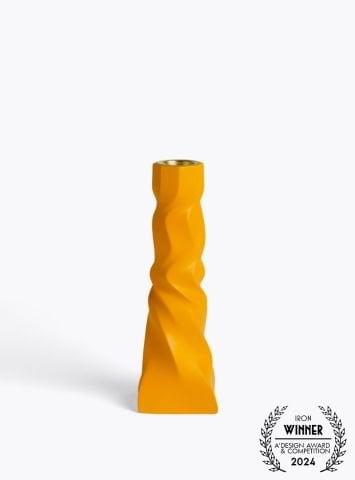 428 CANDLE HOLDER -YELLOW
