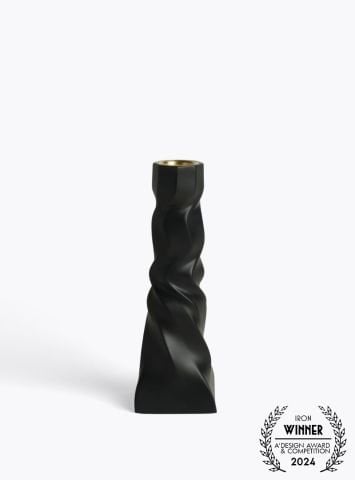 428 CANDLE HOLDER - BLACK