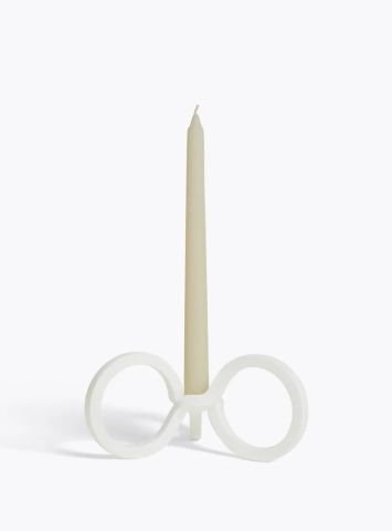 LOOP CANDLE HOLDER - WHITE
