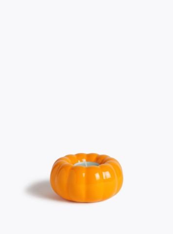 PUMPKIN TEALIGHT CANDLE HOLDER - ORANGE