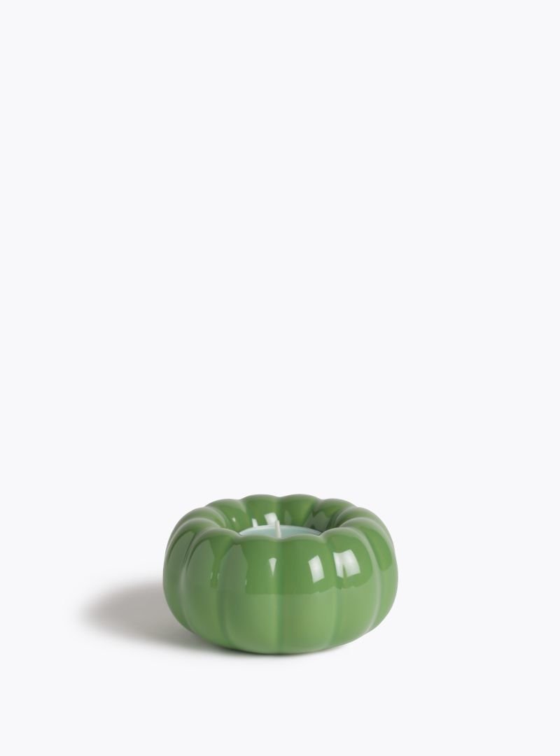 Balkabağı Tealight Mumluk-Yeşil