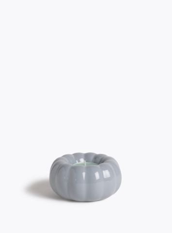 Balkabağı Tealight Mumluk-Gri