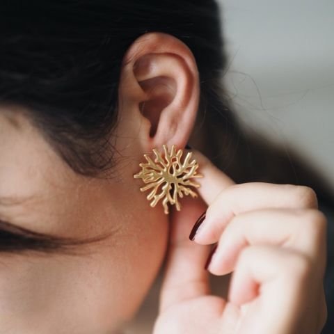 coral Earrings