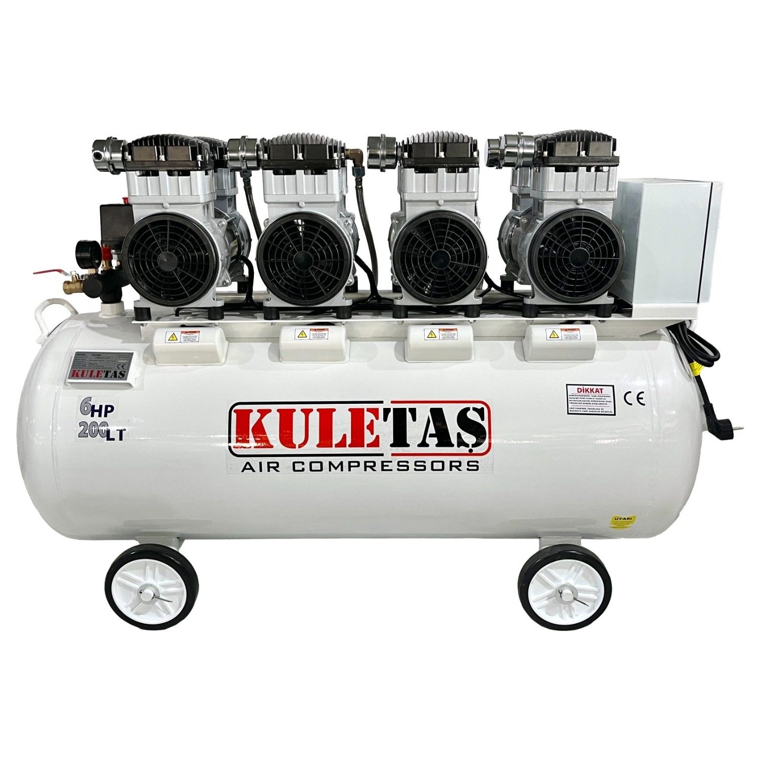 Kuletaş Süper Sessiz Yağsız Kompresör 200 Litre 6 HP