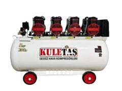 Kuletaş 200 Litre 8 HP Sessiz & Yağsız Premium Kafa Hava Kompresörü