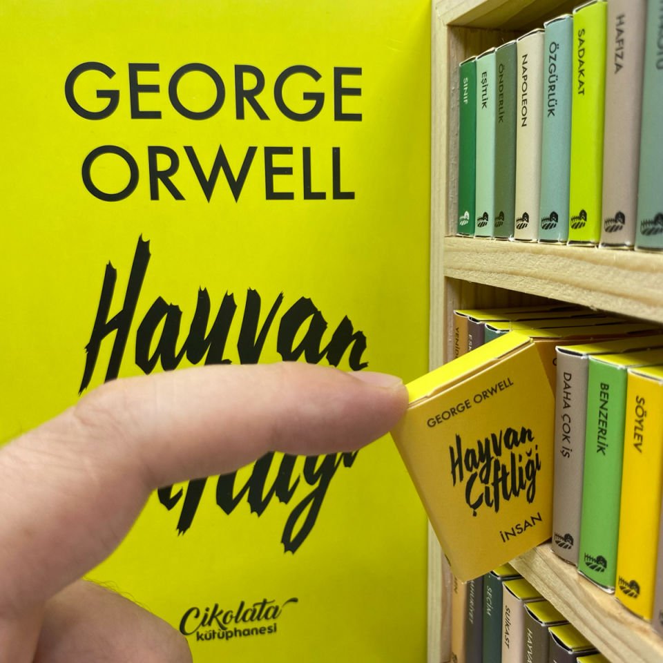 George Orwell Hayvan Çiftliği Temalı Çikolata Kütüphanesi