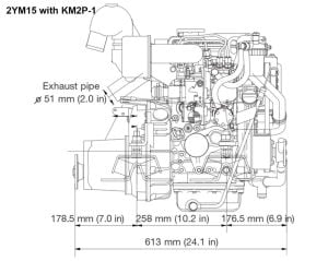 2YM15 Yanmar Marin Dizel Motor 14Hp Mekanik