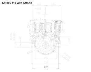 4JH80 Yanmar Marin Dizel Motor 80Hp Common Rail Mekanik Şanzıman