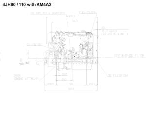 4JH80 Yanmar Marin Dizel Motor 80Hp Common Rail Mekanik Şanzıman