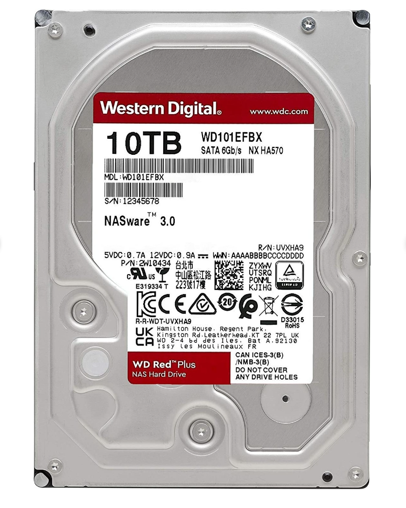 WD Red Plus 10 TB 3.5'' NAS WD101EFBX 7200 RPM (2 YIL TÜRKİYE GARANTİLİ)