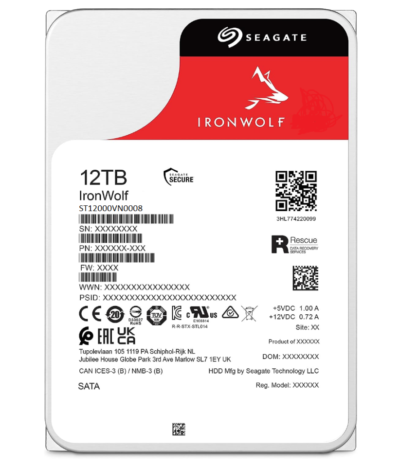 Seagate Ironwolf NAS 12TB 3.5'' ST12000VN0008