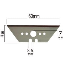 Trapez Maket Bıçağı Yedeği 19mm Trapezoid Falçata Üçgen Baklava Kısa Yedek Bıçak -10 Lu Paket