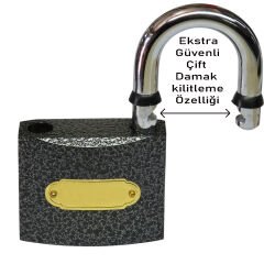 63 mm Asma Kilit Yağmur Contalı Ekstra Güvenli Çift Damak Kilitleme Özelliği Kapı Kilidi