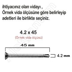 Matkap Uçlu Vida Akıllı Apex Vidası 3.9x25 - 100 Adet