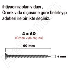 Sunta Vidası Ahşap Yıldız Ağaç Vida 4x45 - 100 Adet