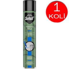 Selsil Poliüretan Köpük 750ML Montaj Dolgu Köpüğü 600gr- 16 Adet