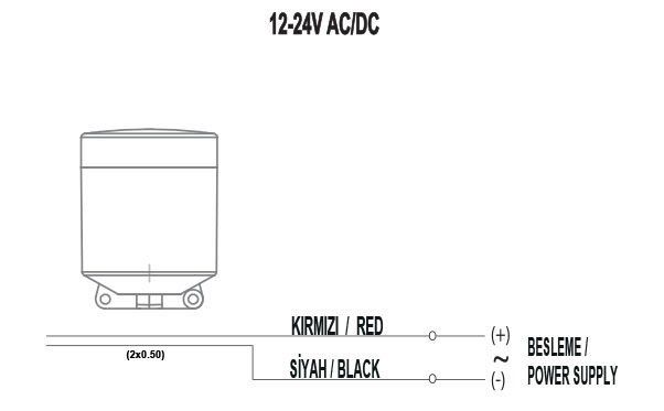 Mucco SNT-EK7013-F Duvara Montaj Korna 7 Melodili 12-24V AC/DC