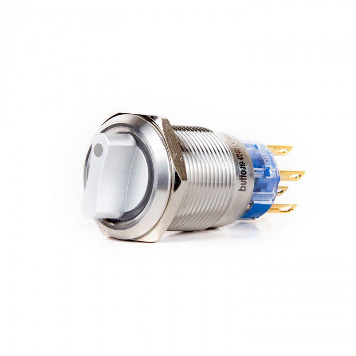 Butto J19-472-2-YA2 19mm Metal Sarı LED Işıklı 0-1 Kalıcı Mandal Buton 220V AC
