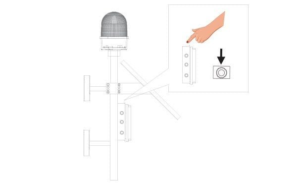 Mucco SNT-U125-SLT25-1 Tabana Montaj Solar Panelli Uçak İkaz Lambası