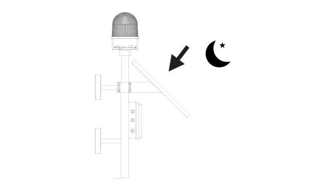 Mucco SNT-U125-SLT25-2 Tabana Montaj Solar Panelli Uçak İkaz Lambası