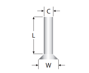 CN-250016 25mm² İzolesiz Kablo Yüksüğü (1 Kutu 100 Adet)