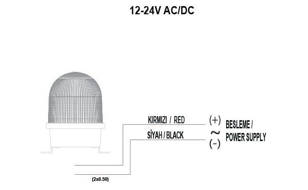 SNT-D12522B-KFS-5 D Serisi Kafesli Endüstriyel Buzzer İkaz Lambası 85-260V AC/DC