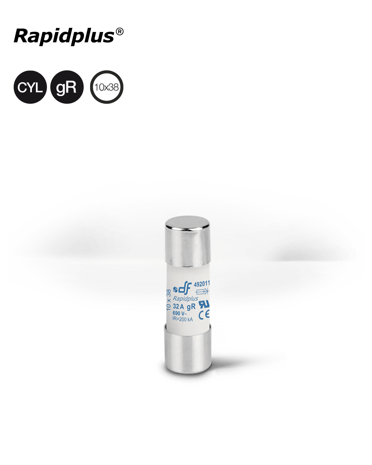 Df 492005 Porselen Hızlı Sigorta 10X38mm, 600V, 8A (Kutu 10 Adet)