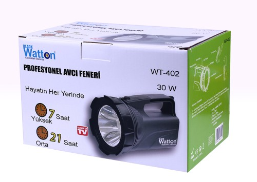 Watton WT-402 Profesyonel Avcı Feneri 30 W Gücünde