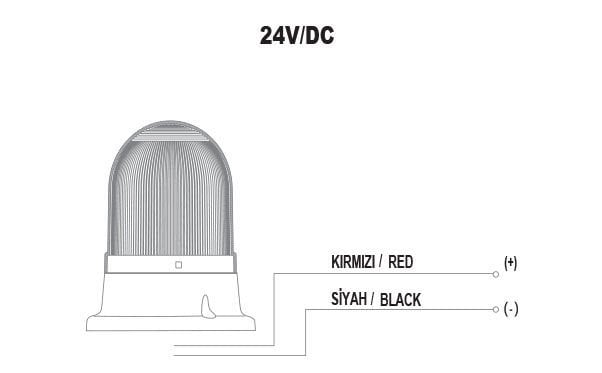 Mucco SNT-725-F-2 70 Serisi Tepe Lambası Flaşör 40-260V AC/DC Yeşil Işık