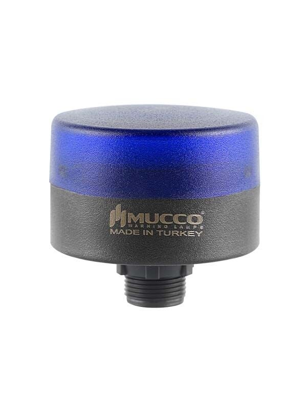 Mucco SNT-MS715-SB-4 70 Serisi Somun Bağlantılı Mini Tepe Lambası Buzzer Sabit 24V Mavi Işık