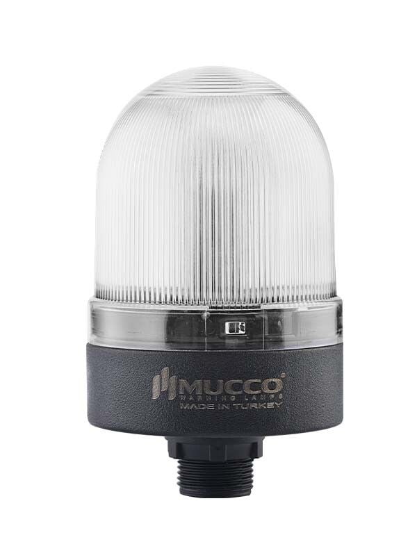 Mucco SNT-S725-F-5 70 Serisi Somun Bağlantılı Tepe Lambası Flaşör 24V DC Beyaz Işık