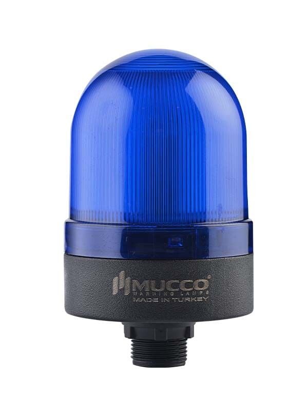 Mucco SNT-S725-S-4 70 Serisi Somun Bağlantılı Tepe Lambası Sabit 40-260V AC/DC Mavi Işık