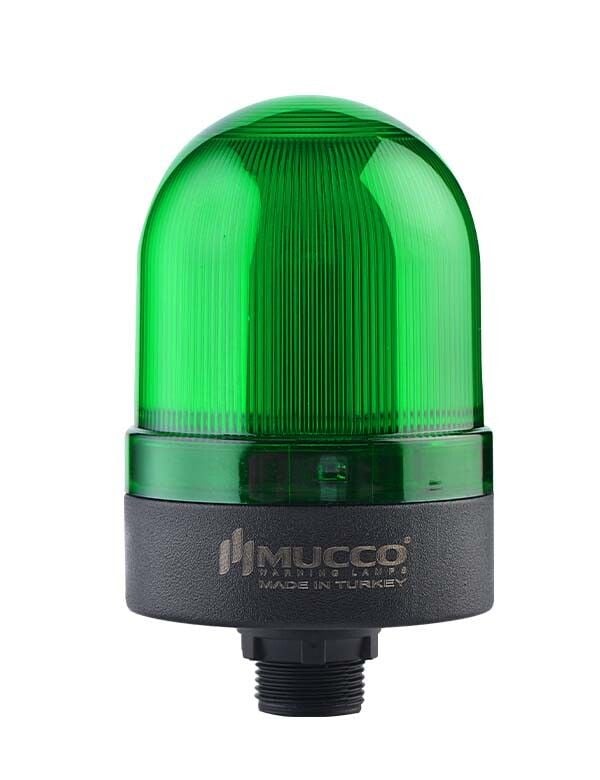 Mucco SNT-S725-SB-2  70 Serisi Somun Bağlantılı Tepe Lambası Buzzer Sabit 40-260V AC/DC Yeşil Işık