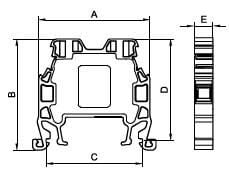 1010007 Mrk 1,5mm² Vida Bağlantılı Ray Klemens Kırmızı Renk