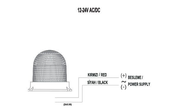 Mucco SNT-1215-2 125 Serisi Power Led Tepe Lambası 12-24V AC/DC