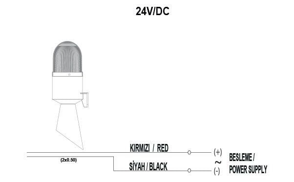 Mucco SNT-B720-2 2 Melodili Borulu Korna 40-260V AC/DC