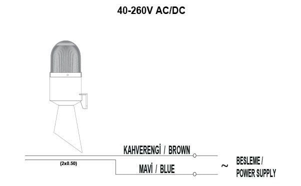 Mucco SNT-B720-3 2 Melodili Borulu Korna 40-260V AC/DC