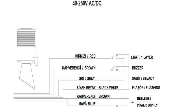 Mucco SNT-B7013-F1-1 Tek Katlı Borulu Korna Sabit Flaşör 12-24V AC/DC