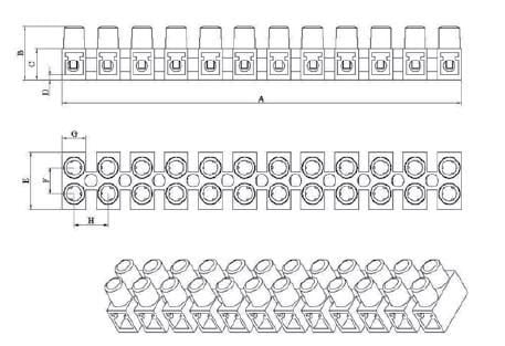 Onka 1070017 No:2 4-6mm² Polipropilen Plastik Sıra Klemens