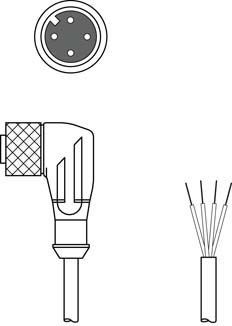 Leuze KD U-M12-4W-V1-100 Bağlantı Kablosu