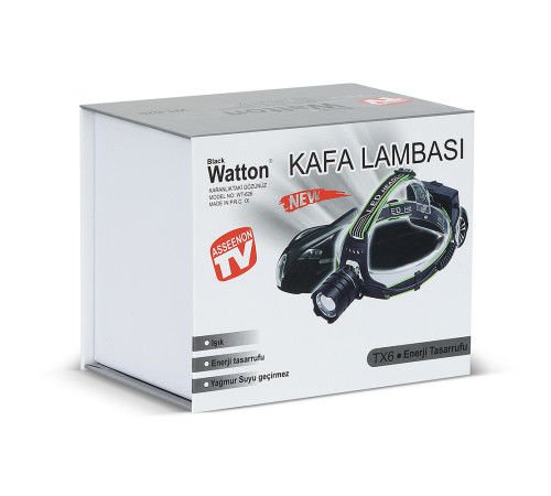 Watton WT-626 TX6 Led Şarjlı Kafa Lambası