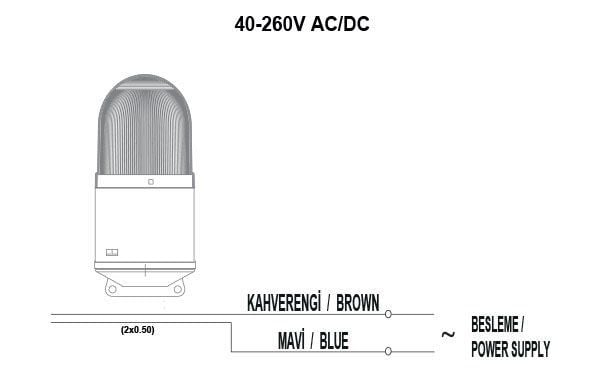 Mucco SNT-K720-5 2 Melodili Led Işıklı Korna 40-260V AC/DC