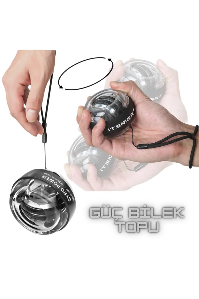 Bilek Çalıştırma Güçlendirme Egzersiz Aleti Topu Power Wrist Ball Gyro Ball