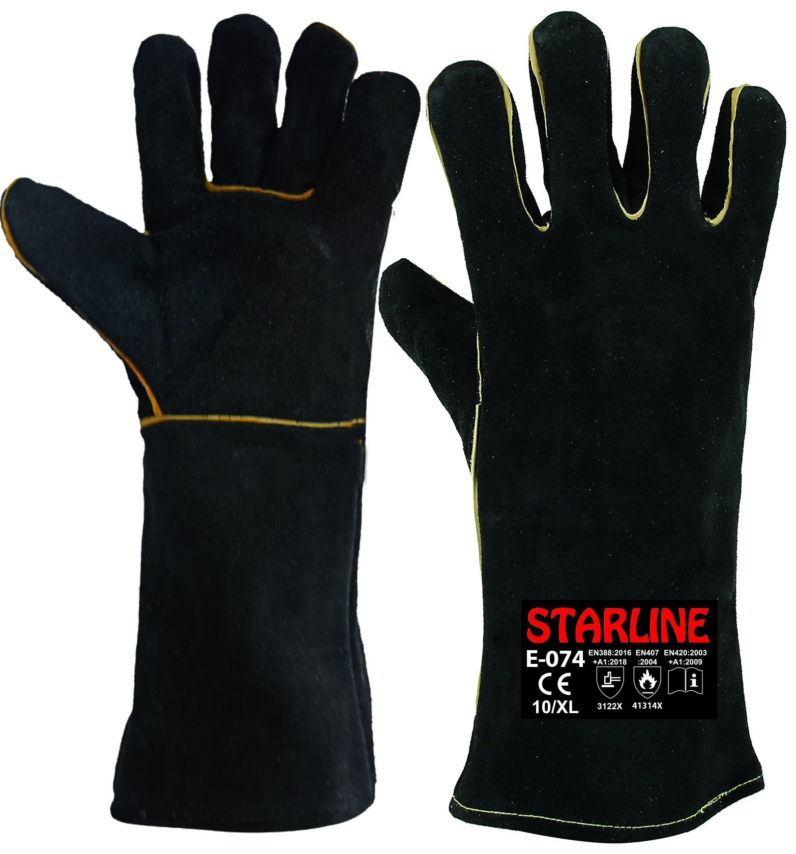 Starline E-074 Deri Isı Dirençli Eldiven No: 10 XL