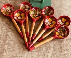 El Dekorlu Rus Tahta Kaşık 1 Adet