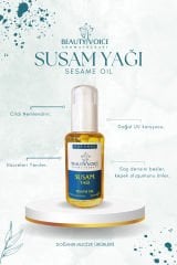 Organik Susam Yağı 100 ml Cam Şişe, (Kargo Bedava)