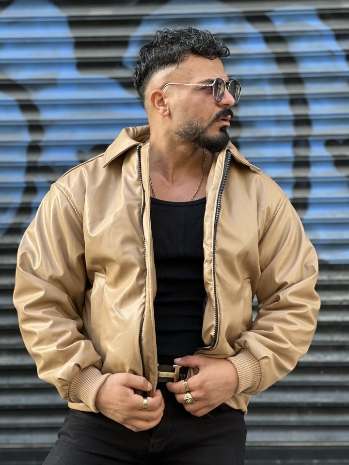 Zara Deri Şişme Mont