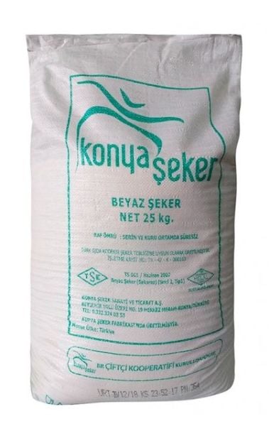 Konya Beyaz Toz Şeker 25 Kg