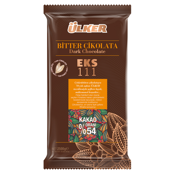 Ülker 111 Kuvertür Bitter %54 Eks 2,5 Kg